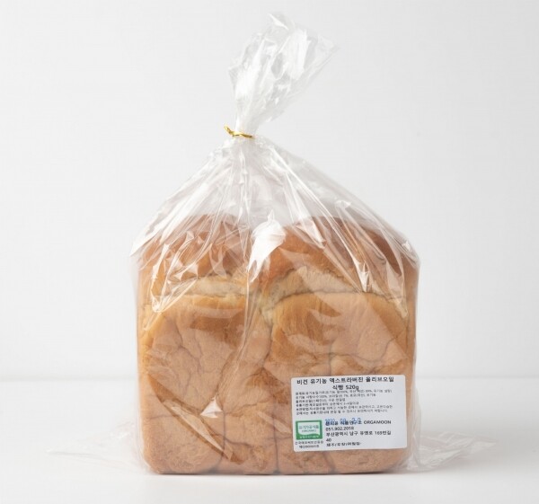 유기가공식품 전문베이커리 올가문,비건 유기농 엑스트라버진 올리브오일 식빵  Vegan Organic Extra Virgin Olive Oil White Bread