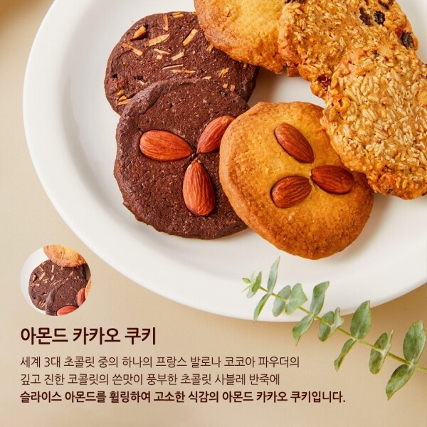 유기가공식품 전문베이커리 올가문,유기농인증70% 초콜릿 쿠키 선물세트